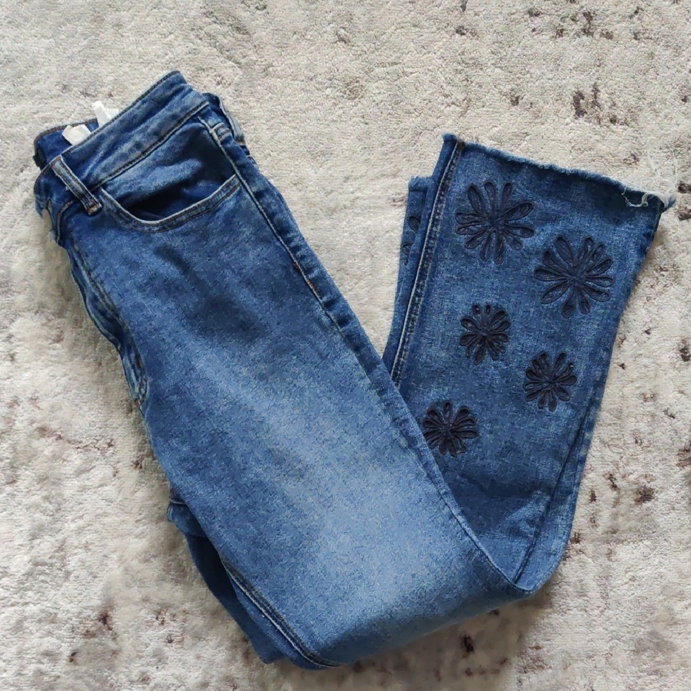 Desigual Denim Jeans with Floral Accents
